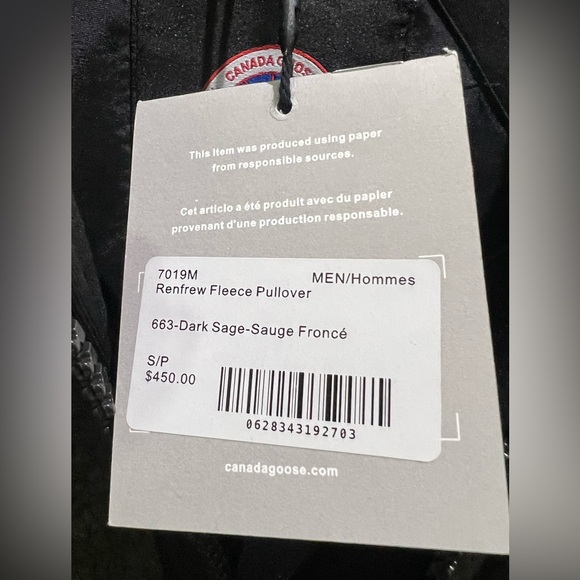 NWT Canada Goose Renfrew Wool Blend Fleece Pullover Jacket - Picture 11 of 14